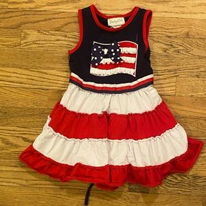 Red, White and Blue 4th of July Flag dress